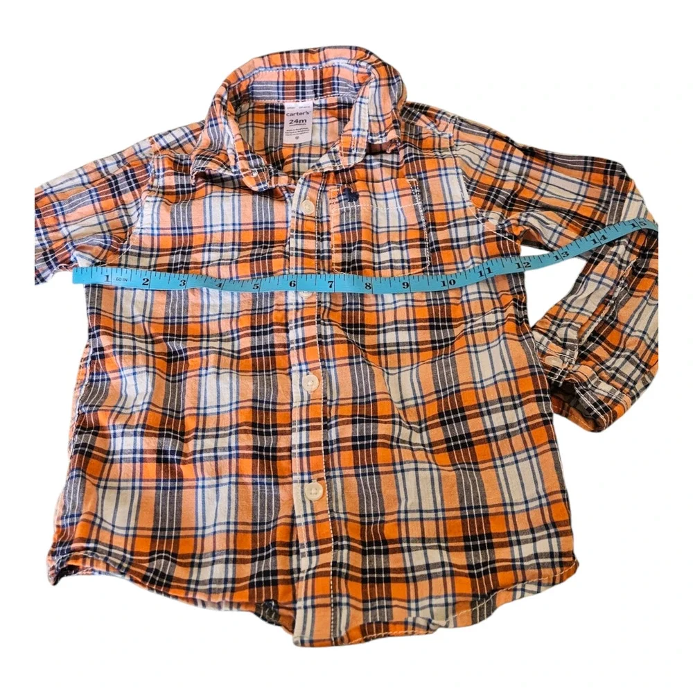 Carter's kids Size 24M Long Sleeve Button Up Plaid Shirt
